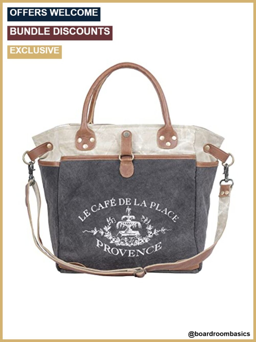 Leather Western Tote Shoulder Bag Canvas Crossbody Handbag for Women